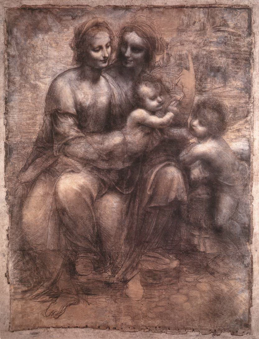 33-Madonna col Bambino, sant'Anna e Giovannino-National Gallery, London